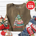 All Booked for Christmas Sweatshirt - Heather Olive - 20 product image 1