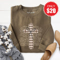Cross Checkered Sweatshirt - Heather Olive - 20 product image 1
