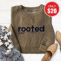 Rooted In Christ Sweatshirt - Heather Olive - 20 product image 1
