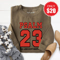 Psalm 23 Sweatshirt - Heather Olive - 20 product image 1