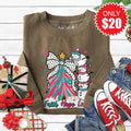 Faith Hope Love Snowman Sweatshirt - Heather Olive - 20 product image 1