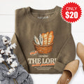 The Lord Will Provide Sweatshirt - Heather Olive - 20 product image 1