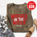 Washed In The Water Sweatshirt - Heather Olive - 20 product image 1