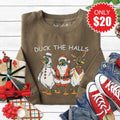 Duck The Halls Sweatshirt - Heather Olive - 20 product image 1