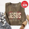Jesus Sweatshirt - Heather Olive - 20 product image 1