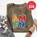 Amen Sweatshirt - Heather Olive - 20 product image 1