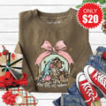 O Come Let Us Adore Him Sweatshirt - Heather Olive - 20 product image 1