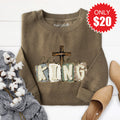 Christ Is King Sweatshirt - Heather Olive - 20 product image 1