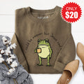 Jesus Said No Sweatshirt - Heather Olive - 20 product image 1