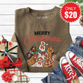Merry Chickmas Sweatshirt - Heather Olive - 20 product image 1