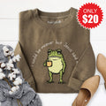 Jesus Said No Sweatshirt - Heather Olive - 20 product image 1