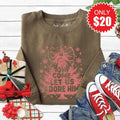 Let Us Adore Him Sweatshirt - Heather Olive - 20 product image 1