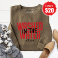 Washed In The Water Sweatshirt - Heather Olive - 20 product image 1
