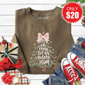 Let Us Adore Him Sweatshirt - Heather Olive - 20 product image 1