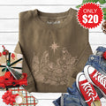 Nativity Sweatshirt - Heather Olive - 20 product image 1