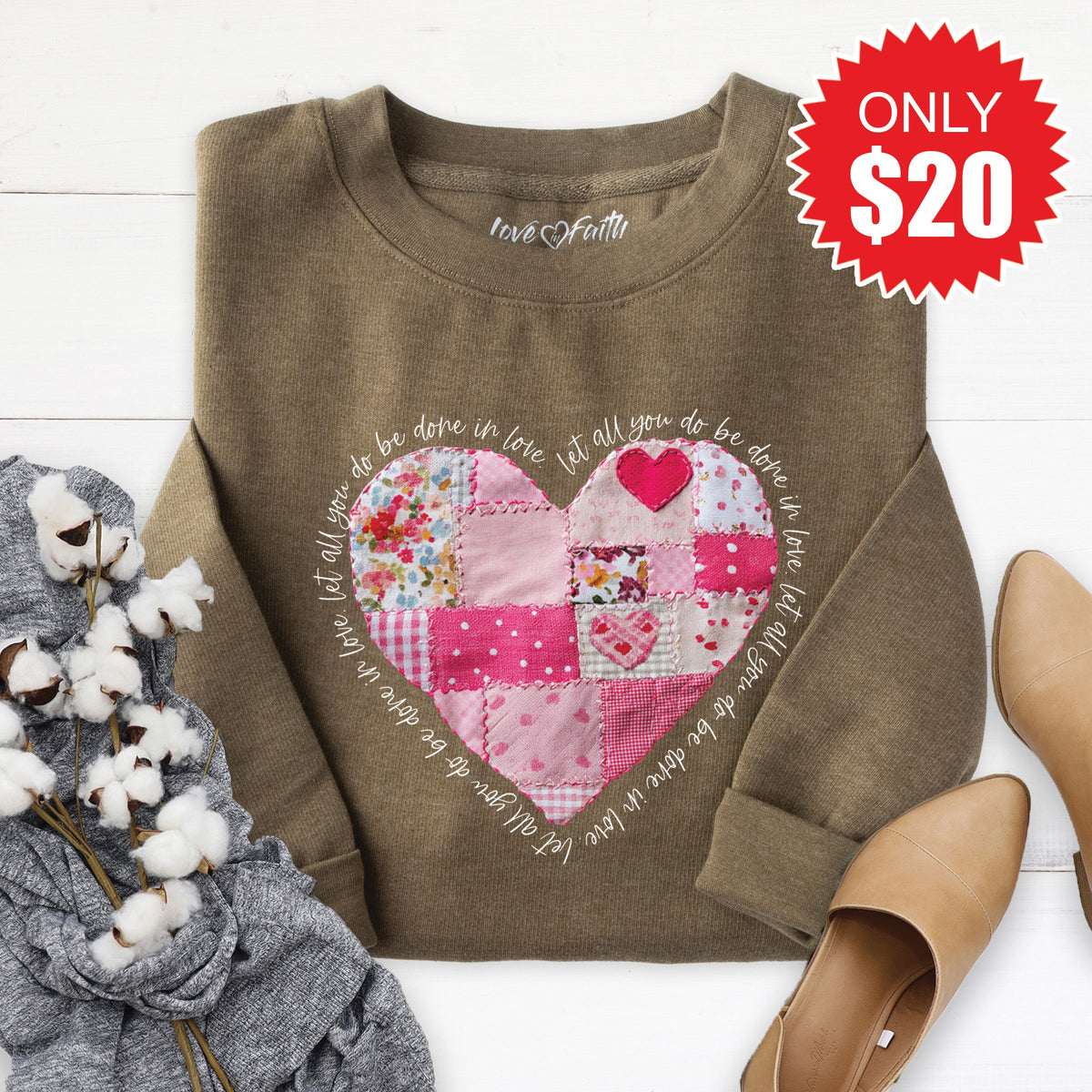 Let All You Do Sweatshirt - Heather Olive - 20 product image 1
