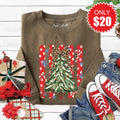 Christmas Tree Sweatshirt - Heather Olive - 20 product image 1