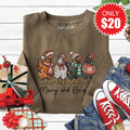 Merry and Bright Sweatshirt - Heather Olive - 20 product image 1