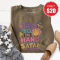 Talk to the Hand Sweatshirt - Heather Olive - 20 product image 1