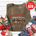 Dachshund Through The Snow Sweatshirt - Heather Olive - 20 product image 1