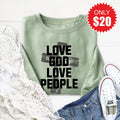 Love God Sweatshirt - Heather Sage - 20 product image 1