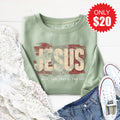 Jesus Sweatshirt - Heather Sage - 20 product image 1