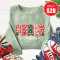 Merry Christmas Sweatshirt - Heather Sage - 20 product image 1