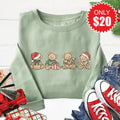 Christmas Bears Sweatshirt - Heather Sage - 20 product image 1