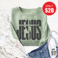 Jesus Loves You and Me Sweatshirt - Heather Sage - 20 product image 1