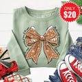 Gingerbread Bow Sweatshirt - Heather Sage - 20 product image 1