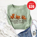 Walking By Faith Sweatshirt - Heather Sage - 20 product image 1