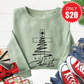 Merry Christmas Sweatshirt - Heather Sage - 20 product image 1
