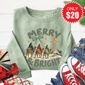 Merry and Bright Sweatshirt - Heather Sage - 20 product image 1