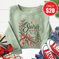 A Savior Is Born Sweatshirt - Heather Sage - 20 product image 1