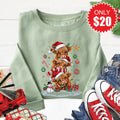 Christmas Cows Sweatshirt - Heather Sage - 20 product image 1
