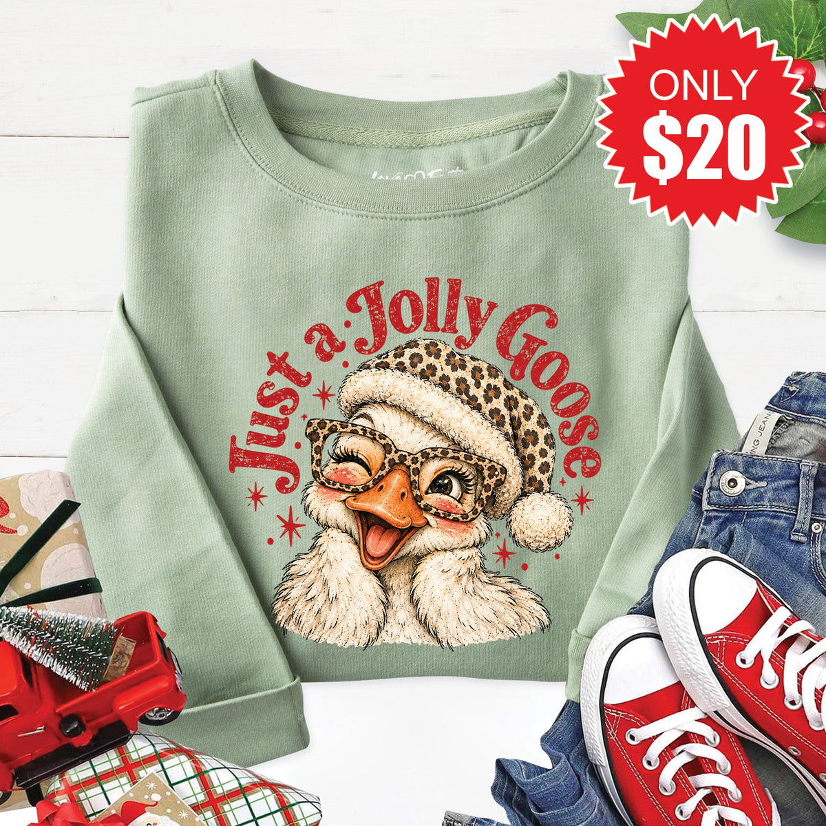 Jolly Goose Sweatshirt - Heather Sage - 20 product image 1
