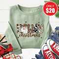 Howdy Christmas Sweatshirt - Heather Sage - 20 product image 1