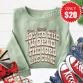 Joy To The World Sweatshirt - Heather Sage - 20 product image 1