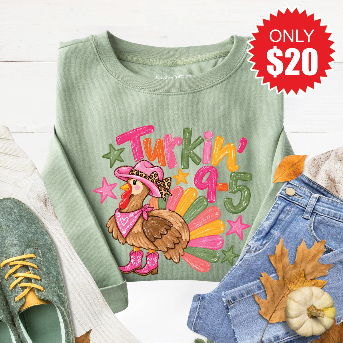 Turkin Sweatshirt - Heather Sage - 20 product image 1