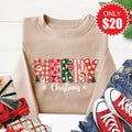 Merry Christmas Sweatshirt - Heather Sand - 20 product image 1