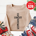 Christmas Cross Sweatshirt - Heather Sand - 20 product image 1