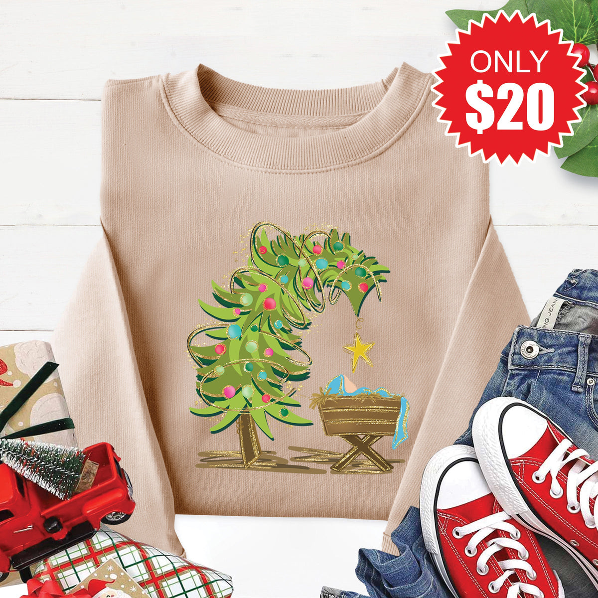 A Thrill of Hope Sweatshirt - Heather Sand - 20 product image 1