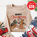 Merry Chickmas Sweatshirt - Heather Sand - 20 product image 1