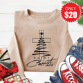 Merry Christmas Sweatshirt - Heather Sand - 20 product image 1