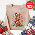 Christmas Cows Sweatshirt - Heather Sand - 20 product image 1