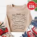 Joy To The World Sweatshirt - Heather Sand - 20 product image 1