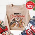 Merry Chickmas Sweatshirt - Heather Sand - 20 product image 1