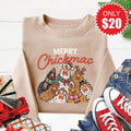 Merry Chickmas Sweatshirt - Heather Sand - 20 product image 1