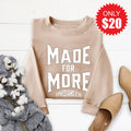 Made For More Sweatshirt - Heather Sand - 20 product image 1