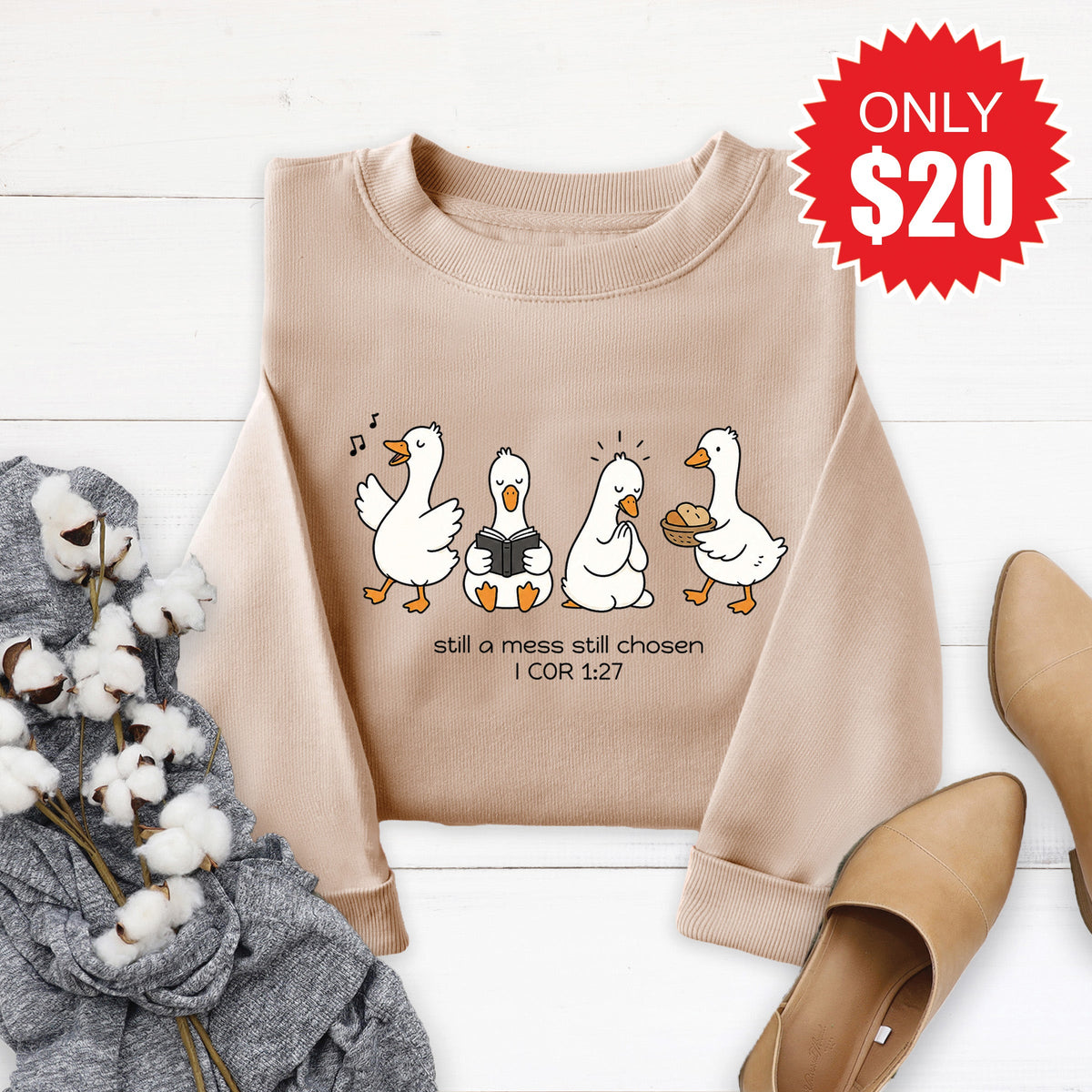 Still Chosen Sweatshirt - Heather Sand - 20 product image 1
